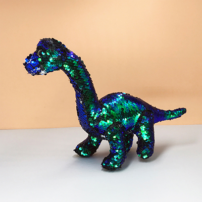 新款跨境國家地理動物園恐龍公仔珠片繡恐龍玩具源頭工廠OEM生產